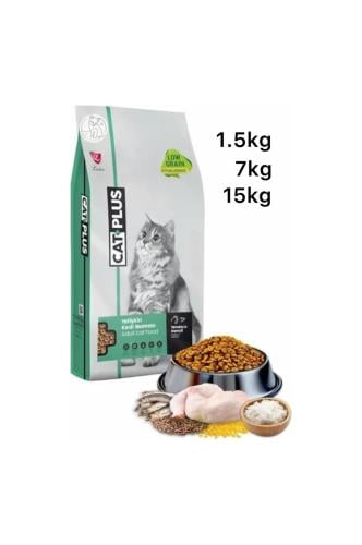 كات بلس طعام جاف للقطط البالغة بنكهة الدجاج وسمك ا...