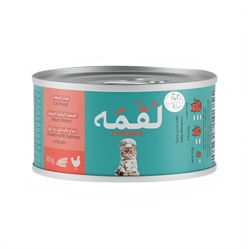 لقمة طعام رطب للقطط – نكهة الدجاج مع السالمون بالم...