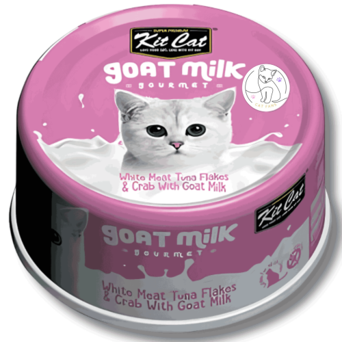 معلبات كت كات تونا مع سلطعون وحليب الماعز للقطط –...
