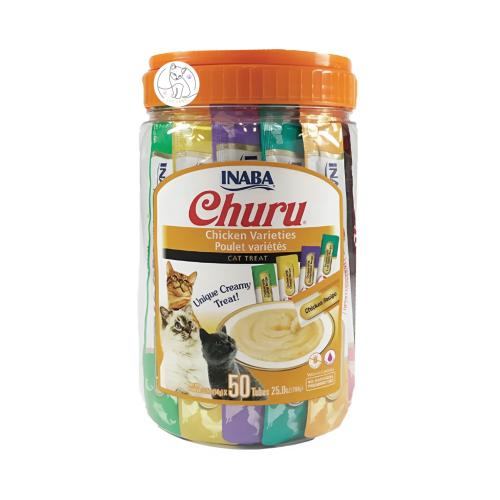 مكافآت إينابا تشورو هريسة الدجاج للقطط – عبوة 50 ظ...