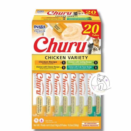 مكافآت قطط تشورو بنكهة الدجاج – عبوة تحتوي على 20...