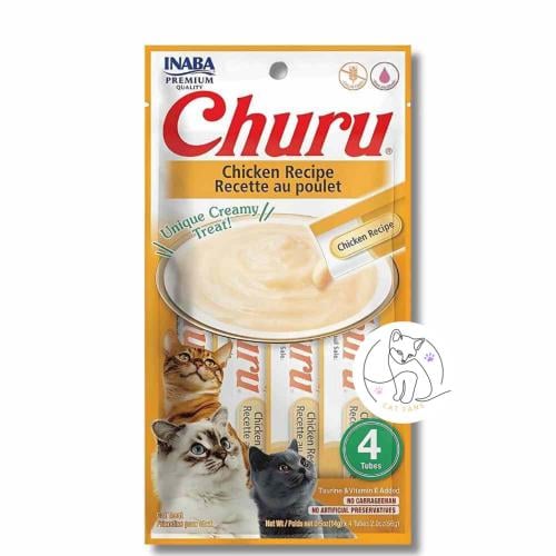 مكافآت قطط كريمية من إنابا تشورو بنكهة الدجاج – عب...