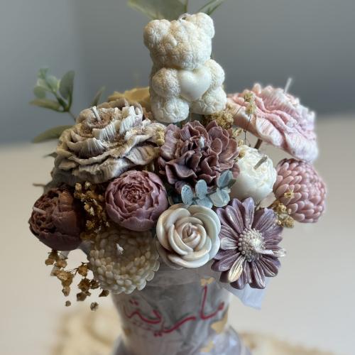 فازة ورود الشمع