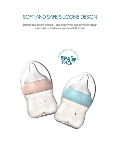 رضاعة من البلاستيك الخالي من BPA للأطفال حديثي الو...