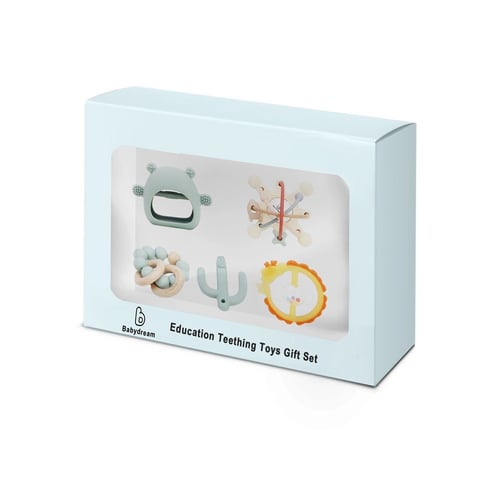 طقم عضاضة سيليكون بيبي دريم باللون الأخضر