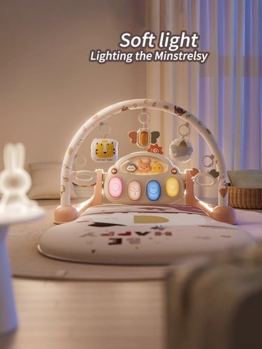 مفرش لعب بيبي دريم مع ألعاب معلقة وبيانو باللون ال...