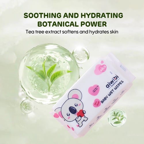 مناديل مبللة صغيرة للأطفال (8*8) 64 قطعة