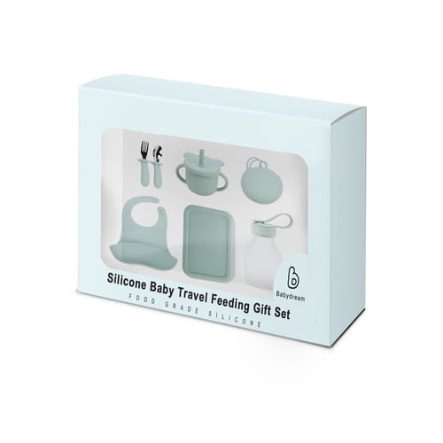 طقم سفر من السيليكون بيبي دريم باللون الأخضر