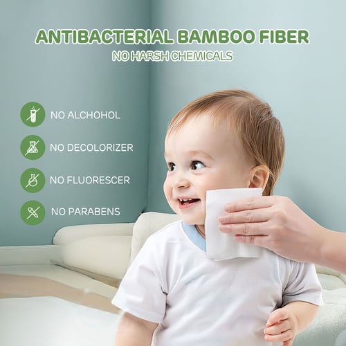 مناديل مبللة للأطفال - الخيزران وشجرة الشاي الطبيع...