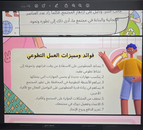 العمل التطوعي \ 6 ص