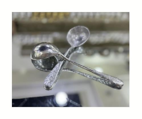 مكيال معدن سوري - لون فضي