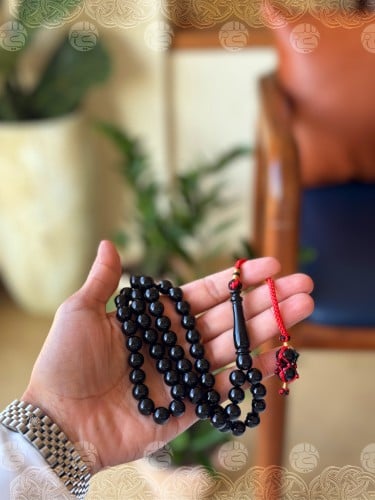 سبحة C21 بكلايت حجر بلجيكي مع تعليقه قماش