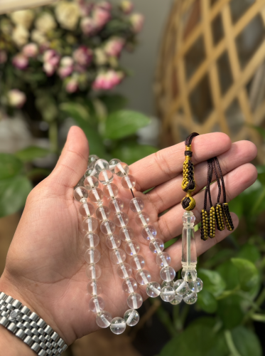 سبحة C53 بكلايت حجر بلجيكي مع تعليقه قماش عدد الخر...