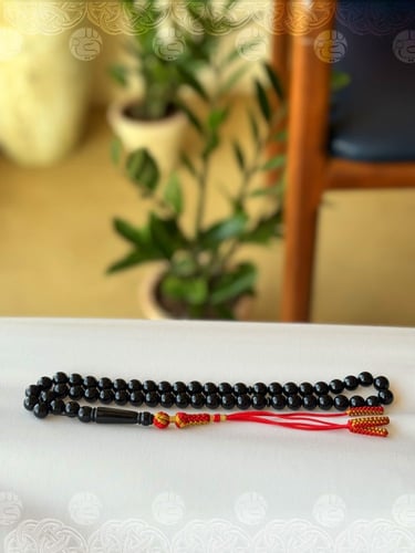 سبحة C20 بكلايت حجر بلجيكي مع تعليقه قماش