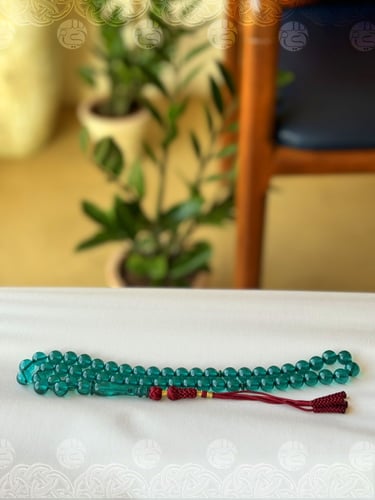 سبحة C24 بكلايت حجر بلجيكي مع تعليقه قماش