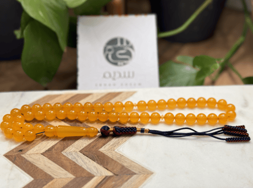 سبحة C45بكلايت حجر بلجيكي مع تعليقه قماش عدد الخرز...