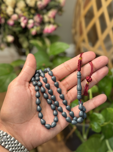 سبحة C43بكلايت حجر بلجيكي مع تعليقه قماش عدد الخرز...