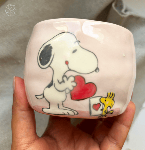 كوب Heart Snoopy