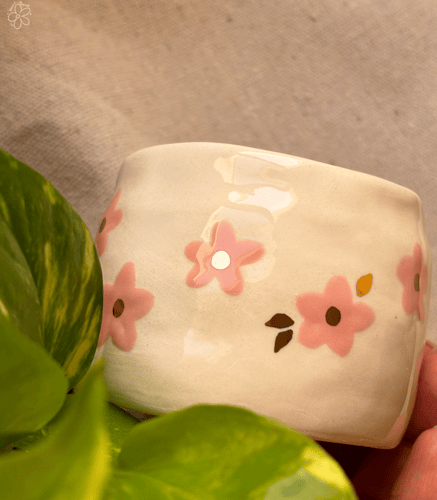 كوب وردي 4# (بلون ذهبي)