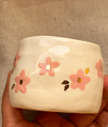 كوب وردي 4# (بلون ذهبي)