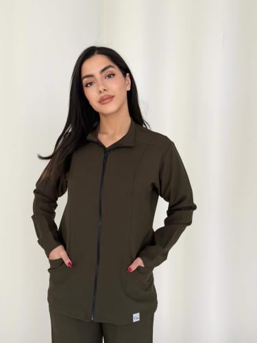 Olive-colored jacket 2