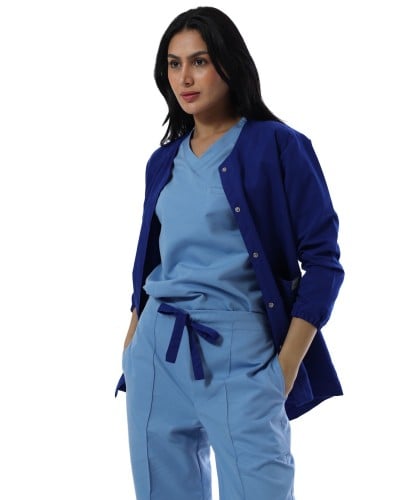 Celestial scrub + blue jacket