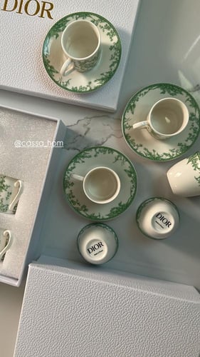 فناجيل قهوة ديور اخضر العدد ٦ ماستر كواليتي