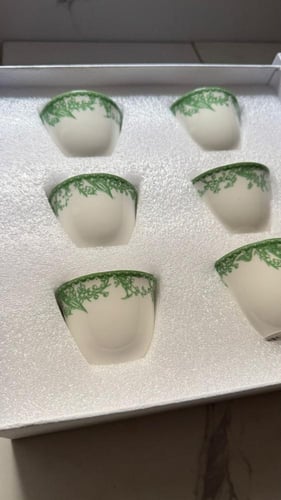 فناجيل قهوة ديور اخضر العدد ٦ ماستر كواليتي