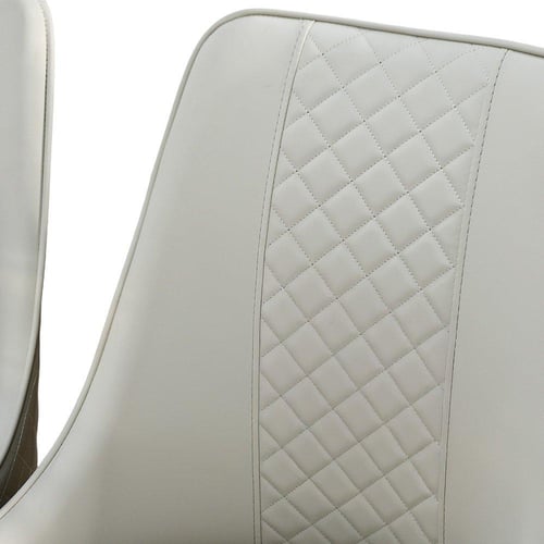 طاولة طعام فاخرة سطح رخامي دوار 6 كراسي رمادي