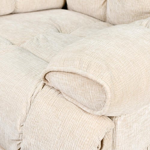 كرسي استرخاء فخم هزاز دوار بحامل جوال بيج