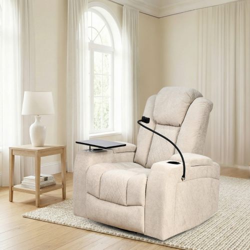 كرسي استرخاء هزار دوار بحامل جوال مع رف طاولة