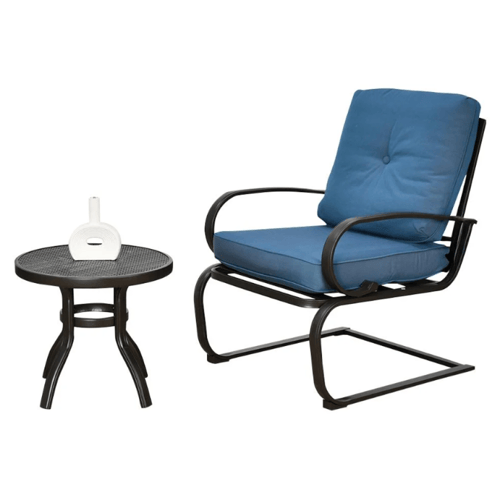 جلسة خارجية عصرية 2 مقعد وطاولة أزرق