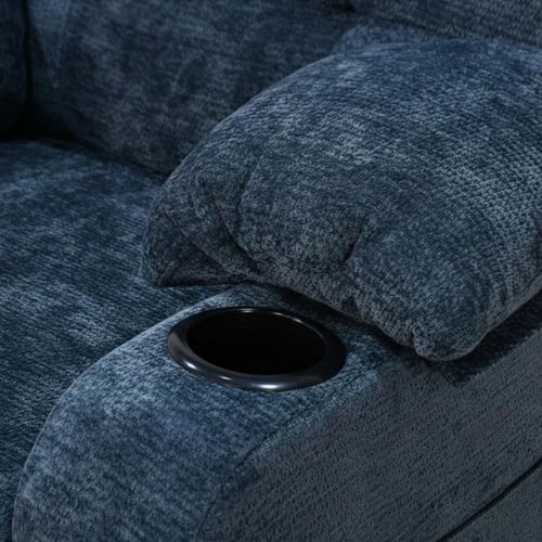 كرسي استرخاء فخم هزاز دوار مع حامل جوال أزرق