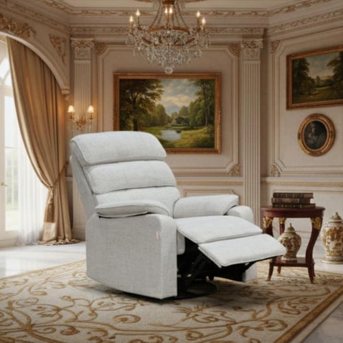 كرسي استرخاء فاخر هزار دوار بحامل جوال أوف وايت