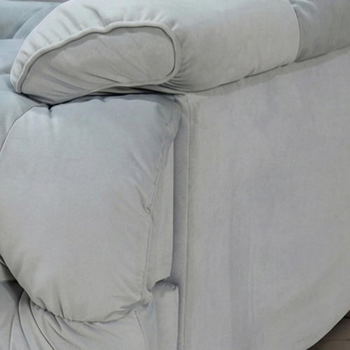 كرسي استرخاء فخم هزاز دوار بحامل جوال رمادي فاتح