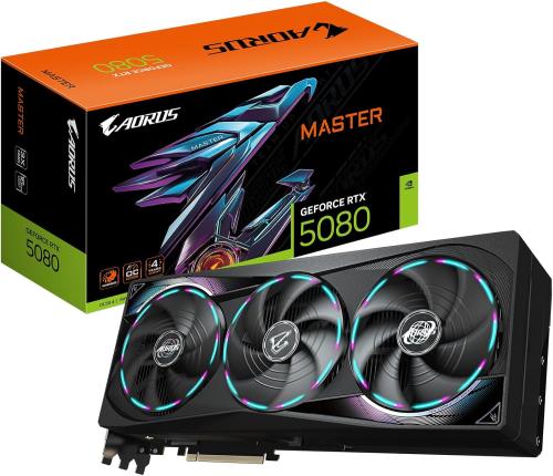 GIGABYTE GeForce RTX 5080 16GB GDDR6X PCIe 4.0 Graphics Card for Desktop, DisplayPort, Gaming, Professional