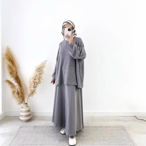 طقم تركي شتوي محبوك – إطلالة متواضعة راقية