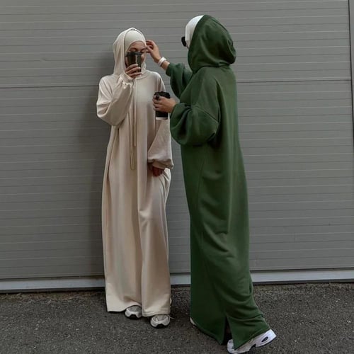 عباية عربية خريفية مريحة – قفطان بأكمام طويلة للنس...