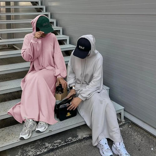 عباية عربية خريفية مريحة – قفطان بأكمام طويلة للنس...