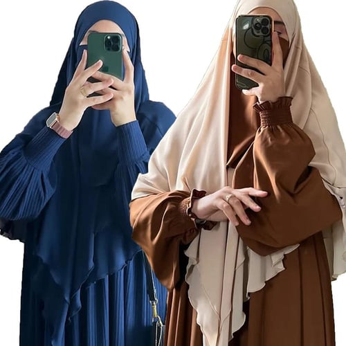حجاب مزدوج الطبقات – شال شيفون فوري للمسلمات