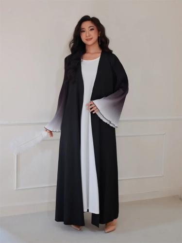 عباية ماكسي إسلامية بأكمام مفتوحة