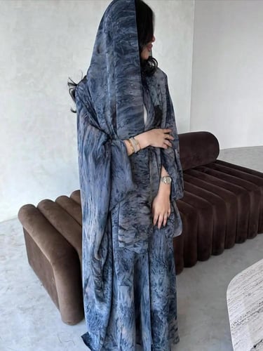 عباية ماكسي تركية فضفاضة مفتوحة