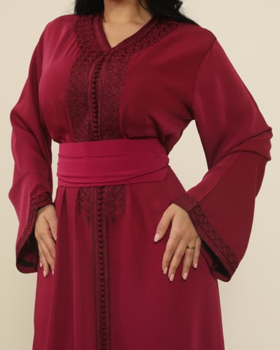 قفطان برجندي سادة