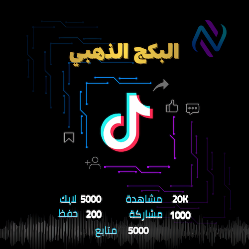 بكج تيك توك الذهبي متابعين ومشاهدات ولايكات ومشارك...