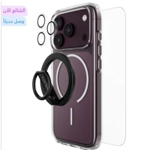 تيكبيك 4 في 1 بروتيكشن غلاف صلب ماغ سيف + زجاج مقو...