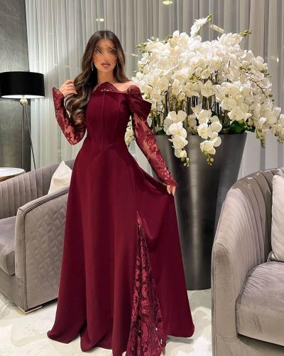 فستان لون برغندي باربي
