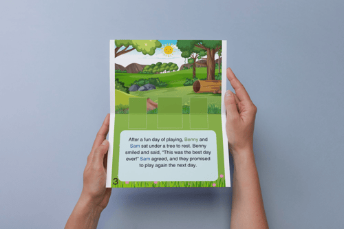 مطوية قصة بالإنجليزية بتصميم بارز