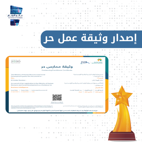 اصدار شهادة عمل حر للاسر المنتجة