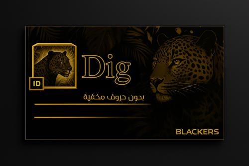 اسم (Dig) بدون أحرف مخفيه