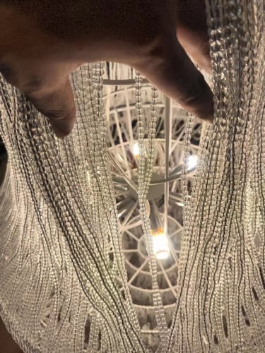 إضاءة سلاسل كريستالية أنيقة/ سلسلة الثريا العصرية.